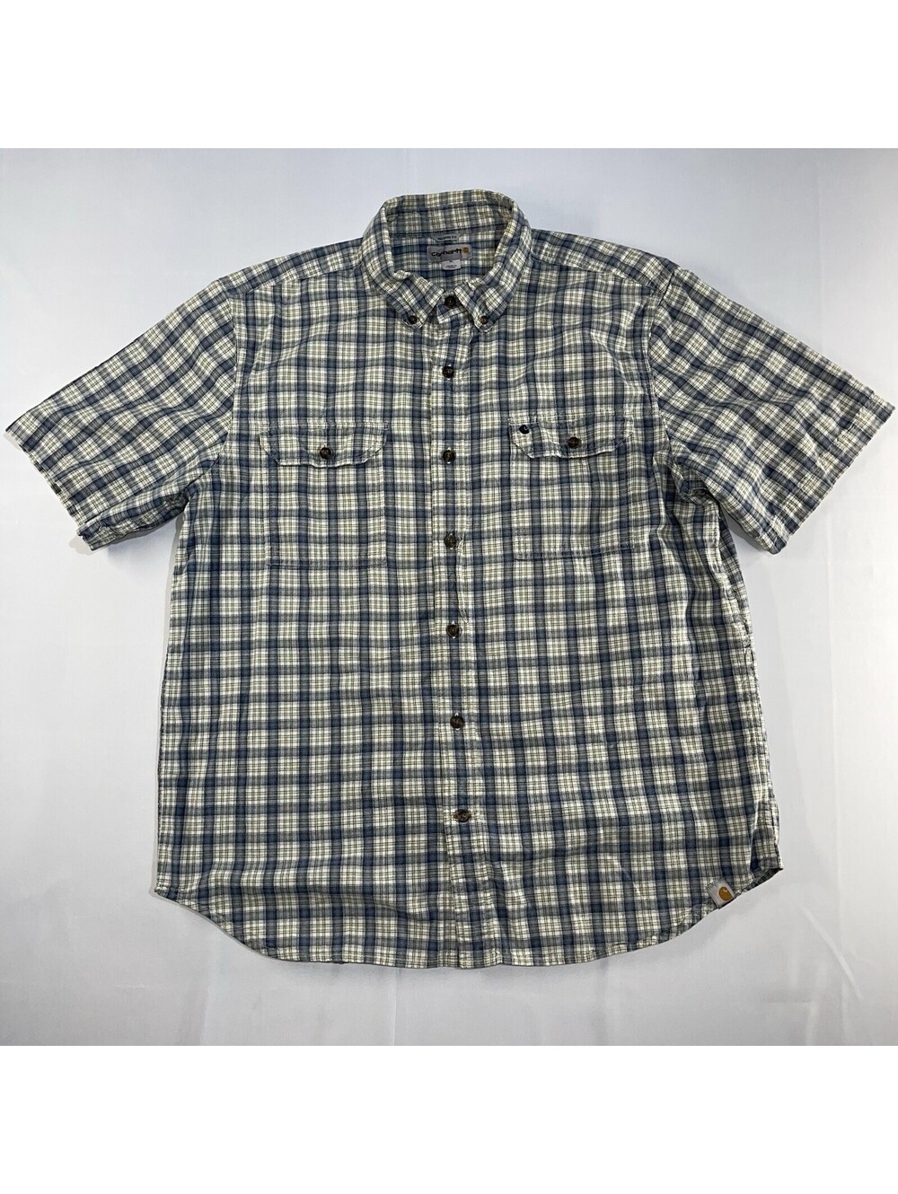 Carhartt Button Down Shirt Mens XL Plaid Relaxed Fit Outdoors Gorp Workwear